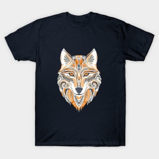 Colorful Wolf Face T-Shirt